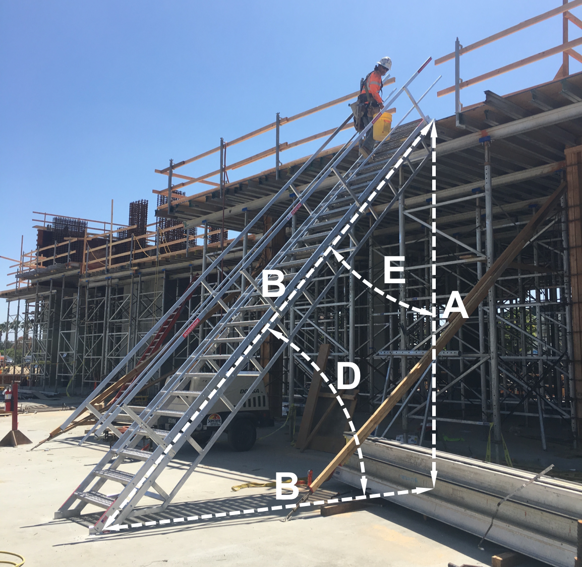 AdjustaStairs II | Temporary Stair Access for Elevated Heights (16’–32’)