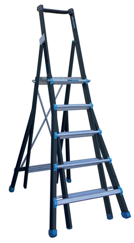 Platforma | Adjustable Fiberglass Platform Ladder with Full Surround Handrails